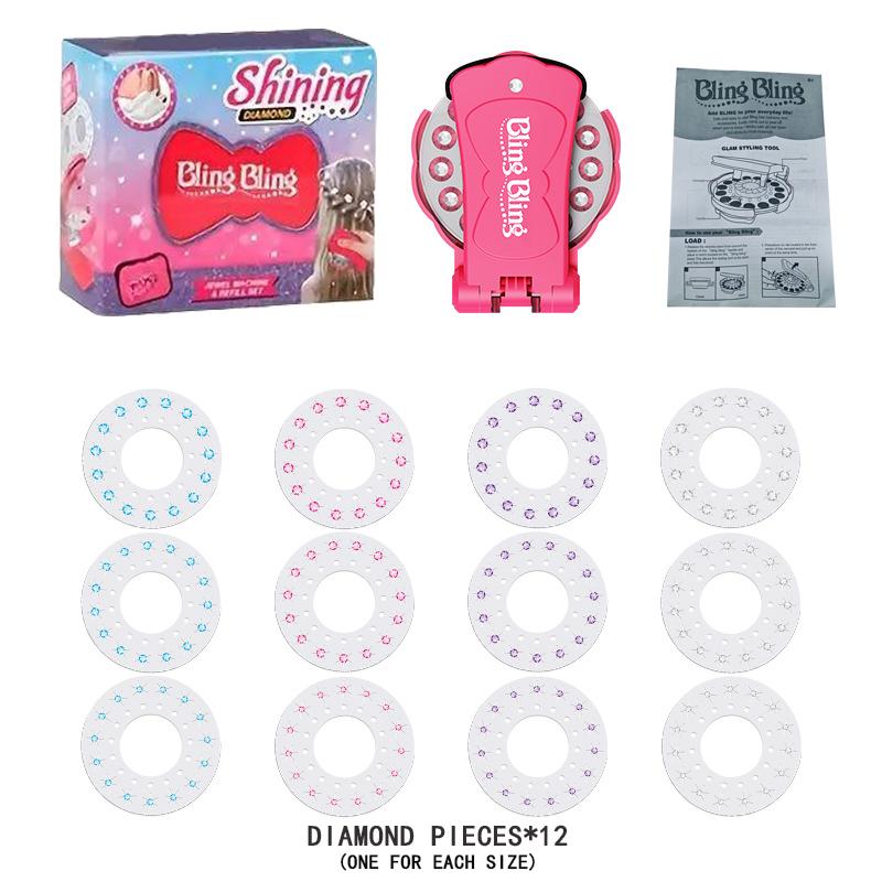 Hair Gemstone Styling Set + 180 colorful gemstones